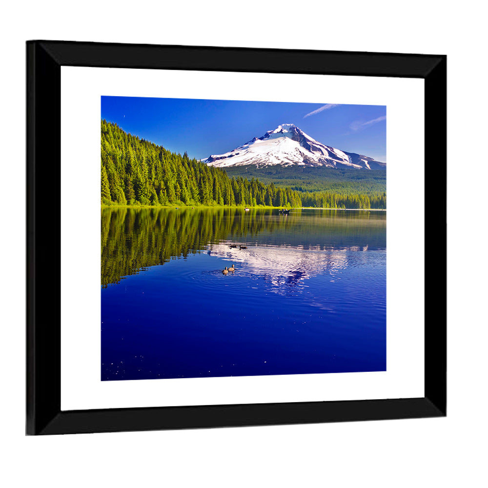 Mt Hood Reflected in Trillium Lake Wall Art