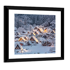 Shirakawago Light Up Japan Wall Art