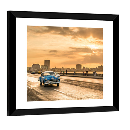 Malecon Avenue Sunset Havana Wall Art