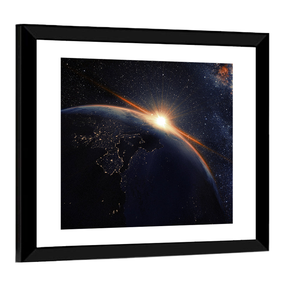 Sunrise Over Earth from Orbit Wall Art
