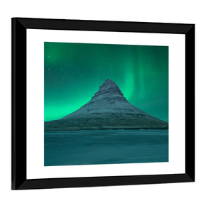 Northern Lights At Mount Kirkjufell Wall Art