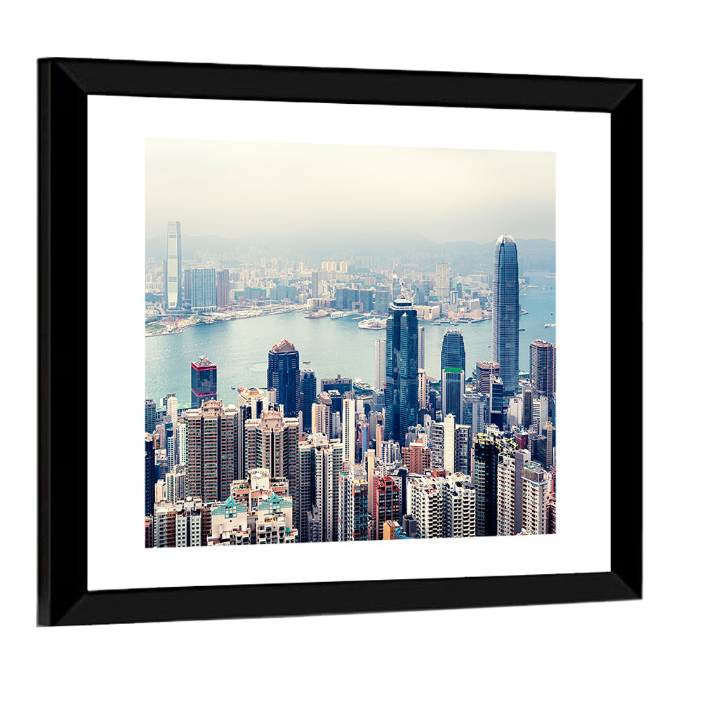 Victoria Harbour Hong Kong Skyline Wall Art