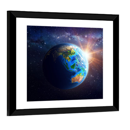 Asia & Australia From Space Wall Art