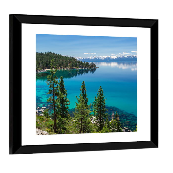Lake Tahoe Reflection Wall Art as a framed print