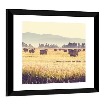 Hay Bales Field Wall Art