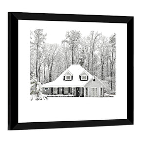 Frosty Cold Winter Scene Wall Art