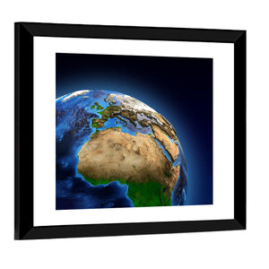 Detailed Picture Of The Earth Wall Art