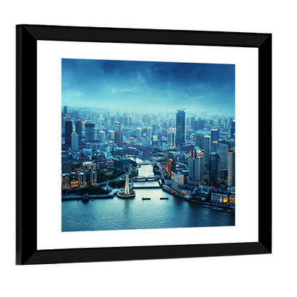 Shanghai At Sunset Wall Art