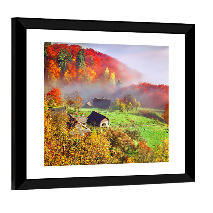 Carpathian Mountains Landscape Wall Art as a framed print
