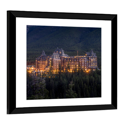 The Banff Springs Hotel At Night Wall Art