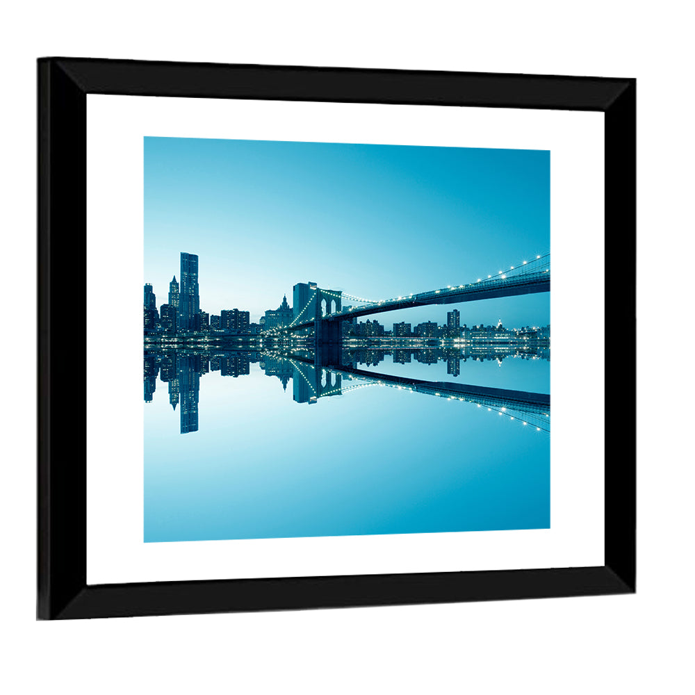 Manhattan Skyline with Brooklyn Bridge Wall Art