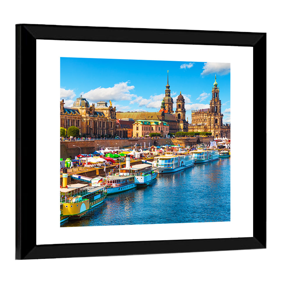 Dresden Elbe River Embankment Wall Art