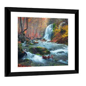 Silver Stream Waterfall In Crimea Wall Art