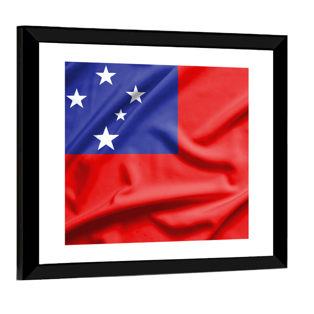 Samoa Flag with Stars Wall Art
