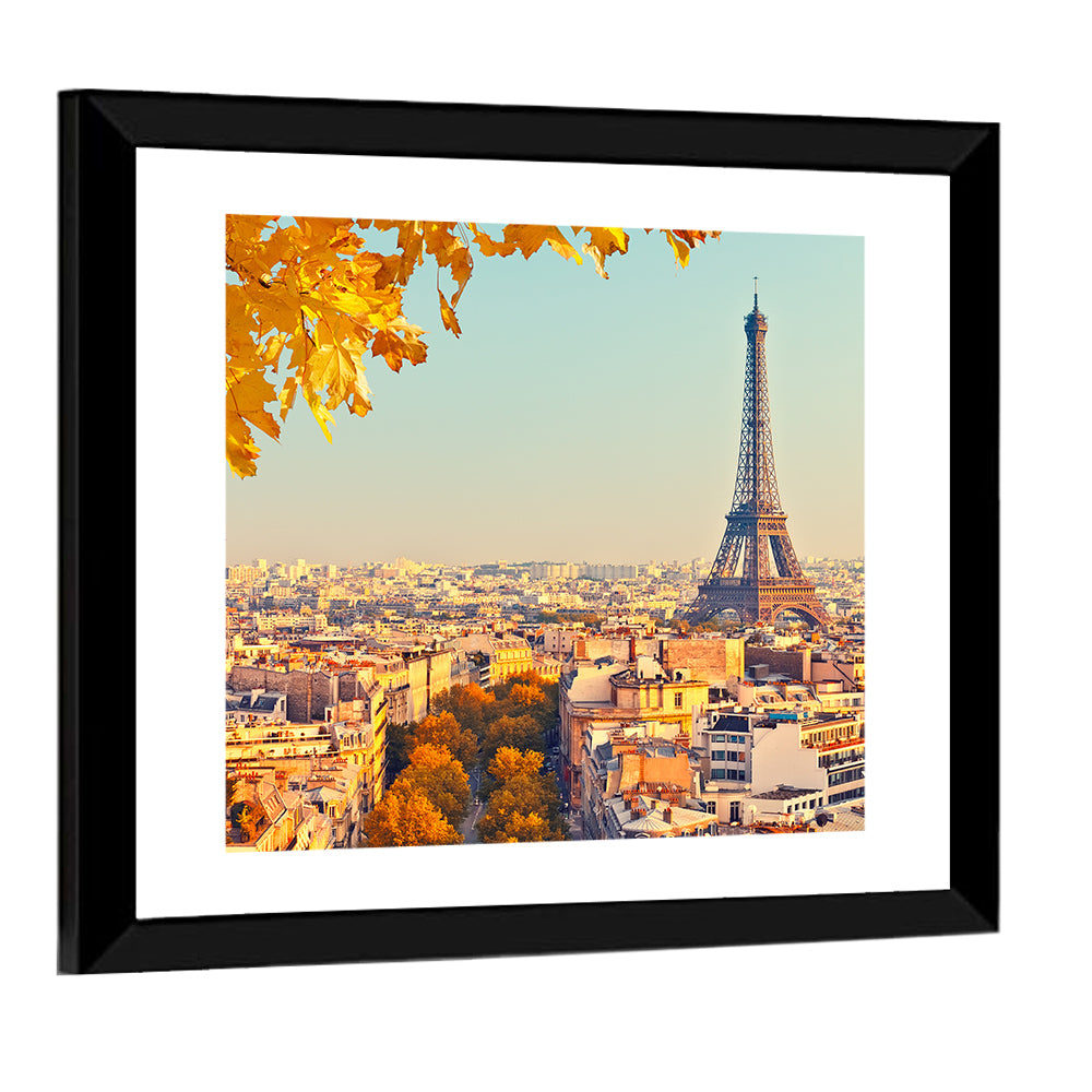 Eiffel Tower At Sunset Wall Art
