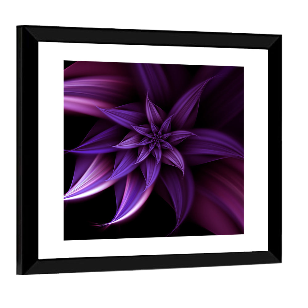 Elegant Purple Spiral Blossom Wall Art