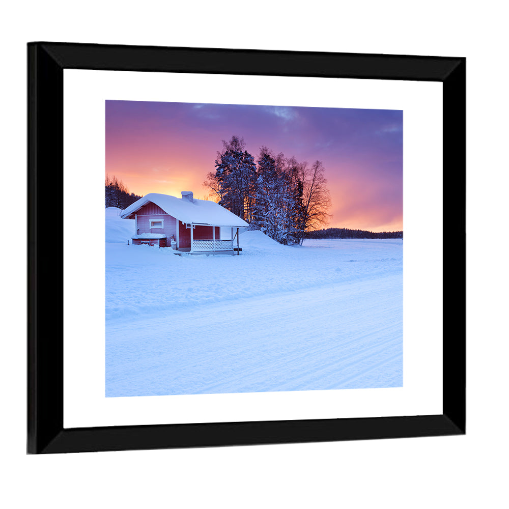 Frozen Finnish Lapland At Sunrise Wall Art