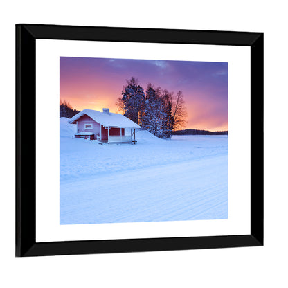 Frozen Finnish Lapland At Sunrise Wall Art