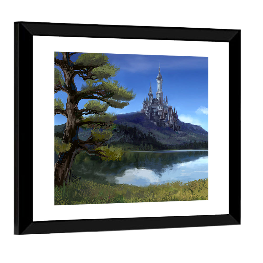 Moonlit Medieval Castle Wall Art