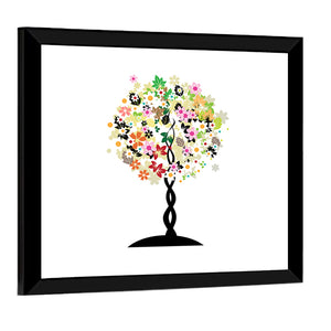 Floral Tree Illustration Wall Art