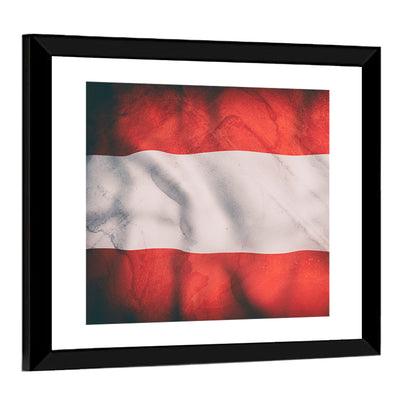 Waving Austria Flag Wall Art