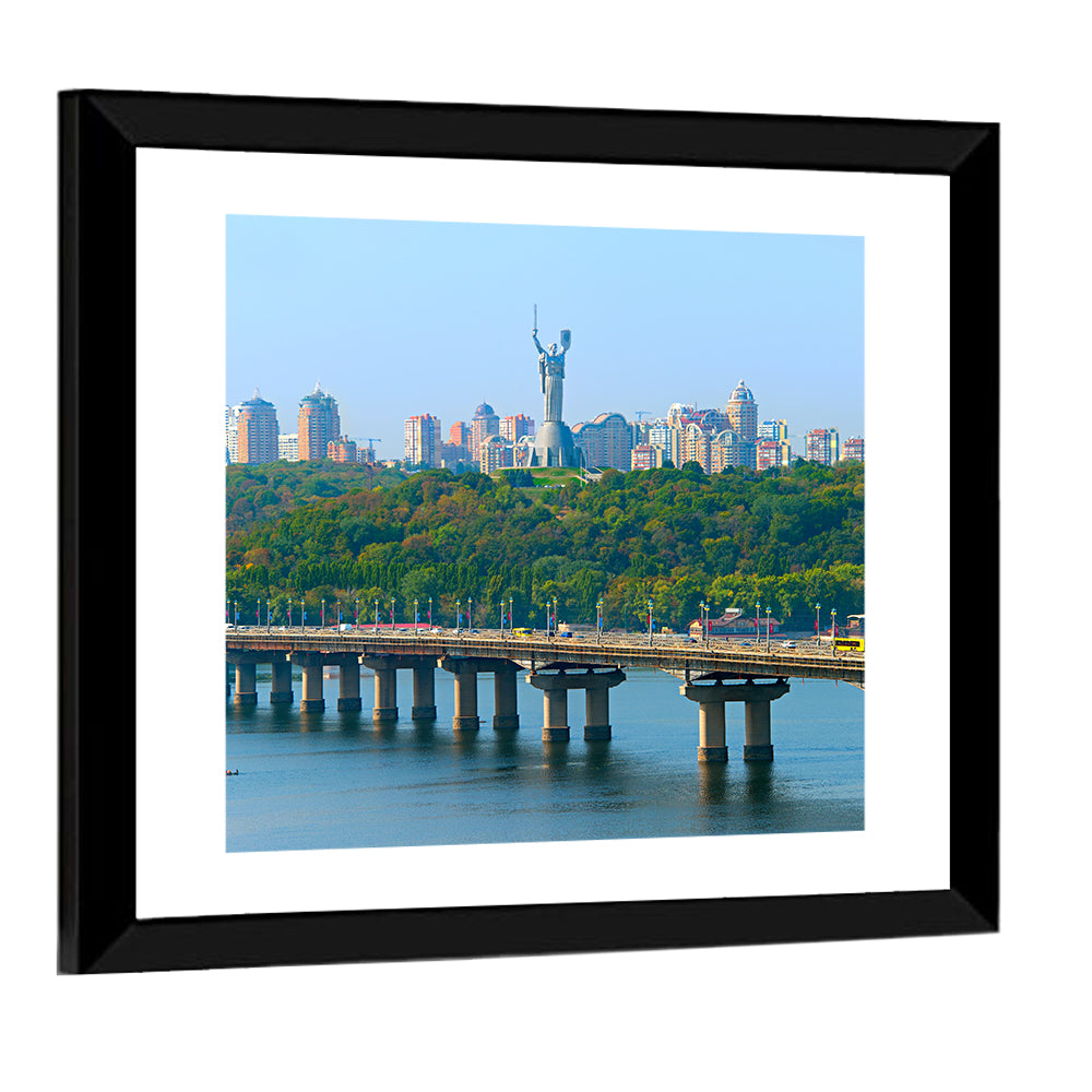 Paton Bridge with Mother Ukraine, Kyiv Wall Art