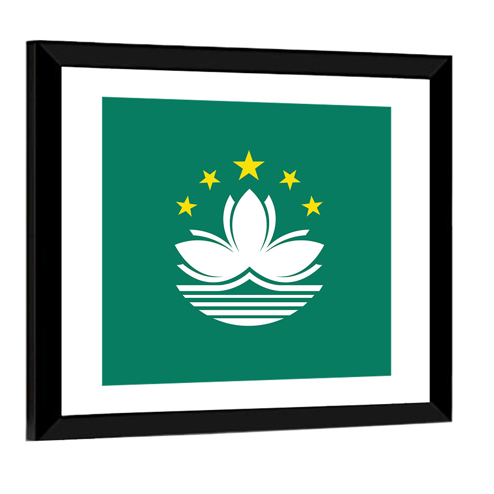 Macau Flag Emblem Wall Art