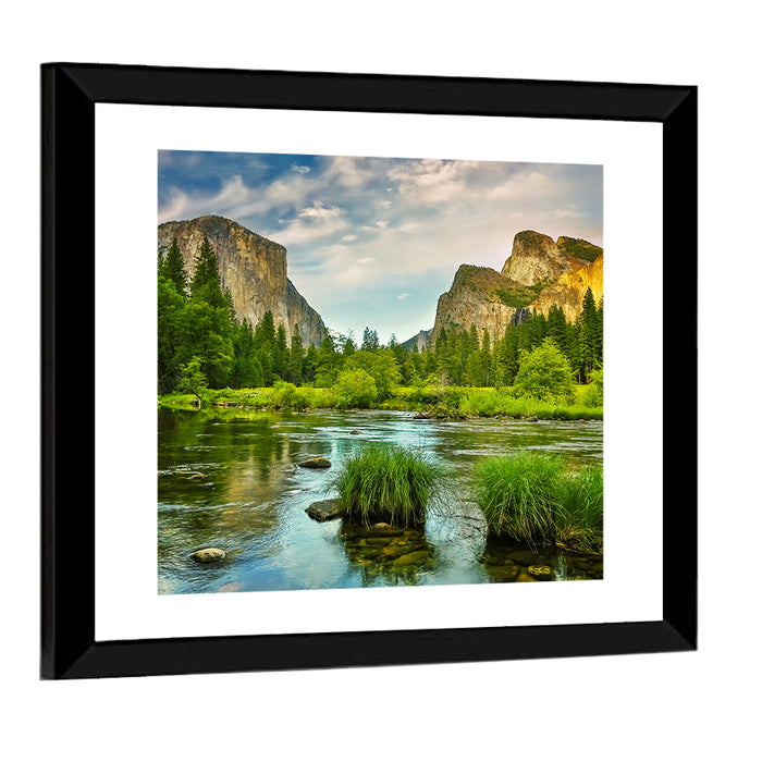 Merced River at Yosemite Valley Wall Art as a framed print