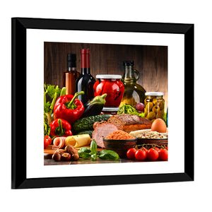 Organic Food Products Composition Wall Art