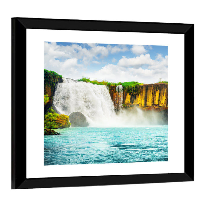 Dray Nur Waterfall Wall Art as a framed print