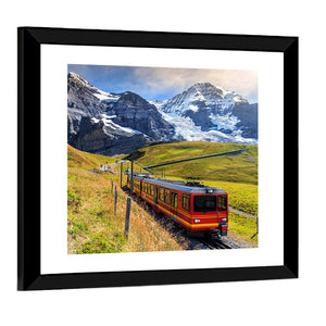 Electric Tourist Train In Switzerland Wall Art