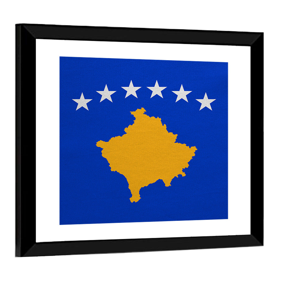 Kosovo National Flag Wall Art