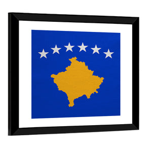 Kosovan National Official Flag Wall Art