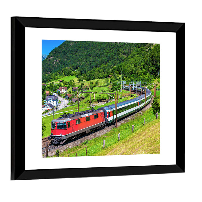 Gotthard Railway Tunnel Wall Art as a framed print