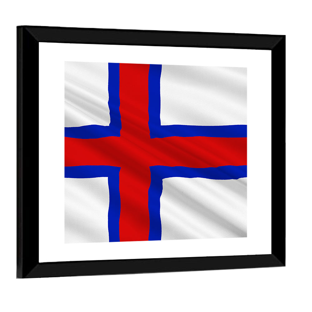 Faroe Islands Flag Wall Art
