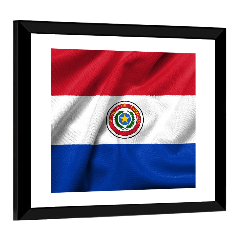 Paraguay Flag with Emblem Wall Art