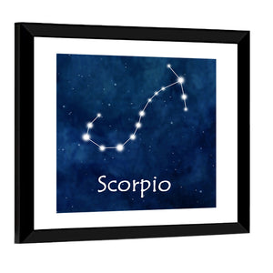 Scorpio Horoscope Constellation Wall Art