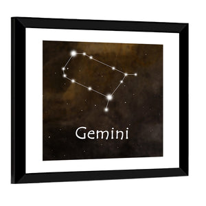 Gemini Horoscope Constellation Wall Art