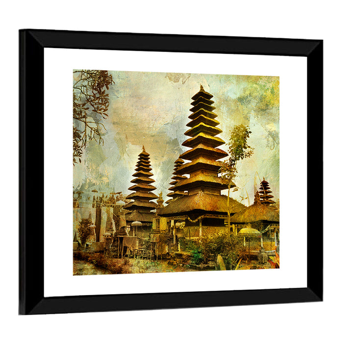 Pura Besakih Meru Towers Wall Art