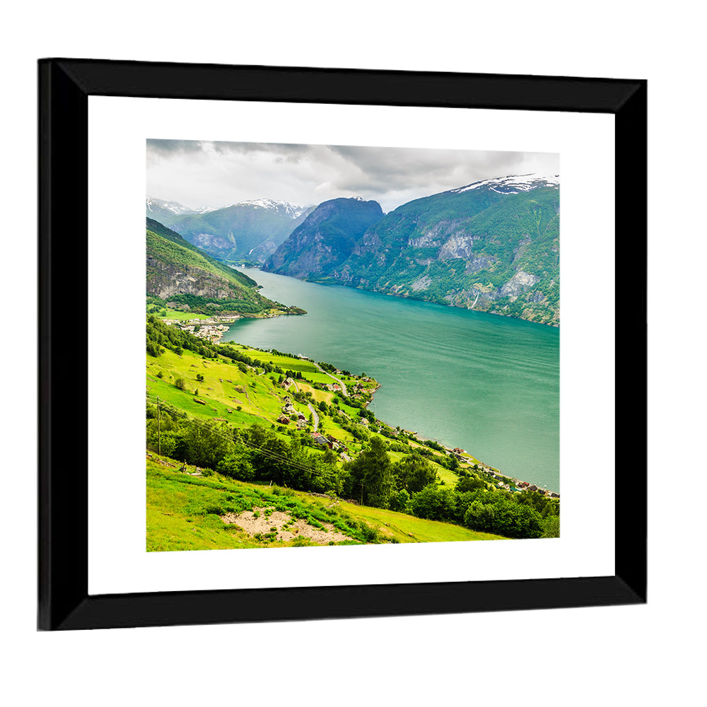 Aurlandsfjord Valley Panorama Wall Art