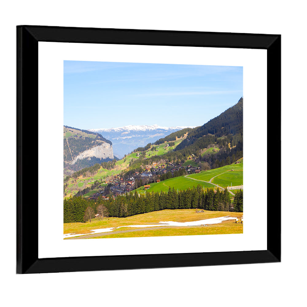 Jungfrau Snow-capped Mountain Landscape Wall Art