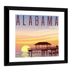 Alabama Travel Poster Wall Art