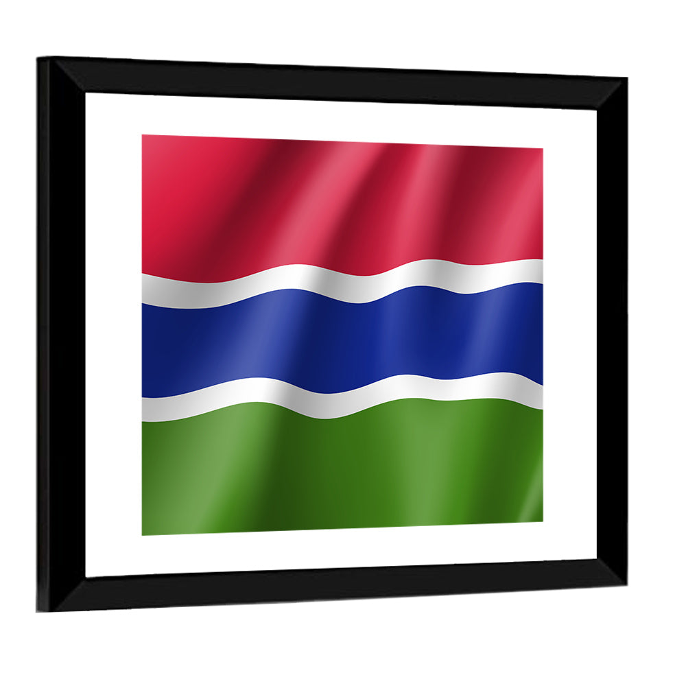 Gambia National Flag Wall Art