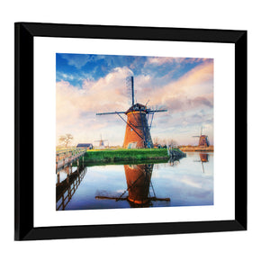 Traditional Dutch Windmills Wall Art