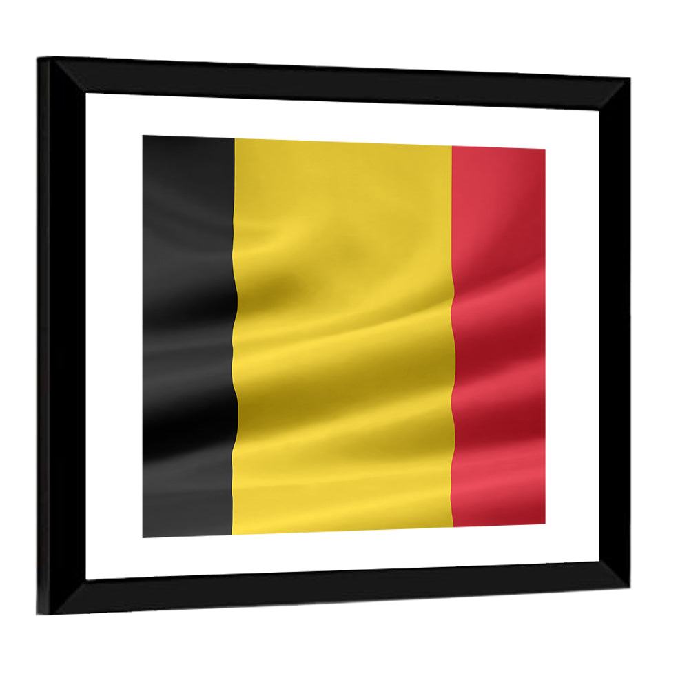 Waving Belgian Flag Wall Art
