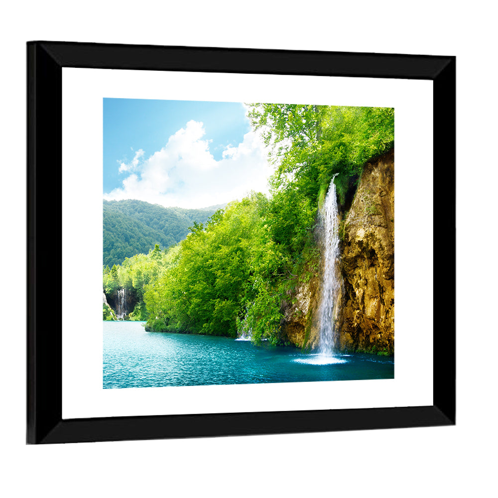 Plitvice Lakes Waterfall Wall Art