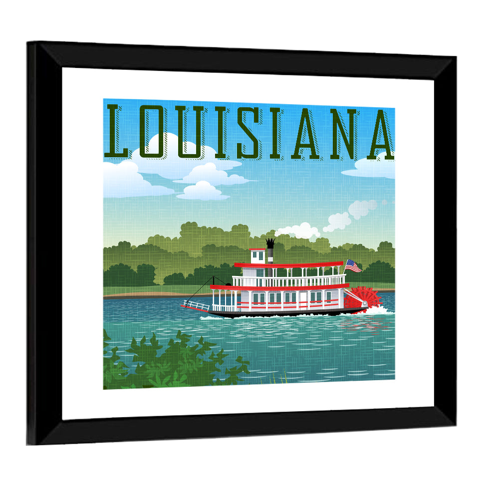 Louisiana Steamboat Wall Art
