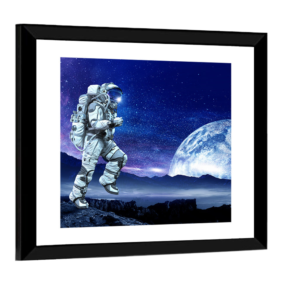 Running Astronaut Wall Art