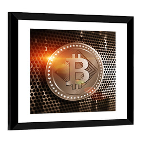 Bitcoin CloseUp Wall Art