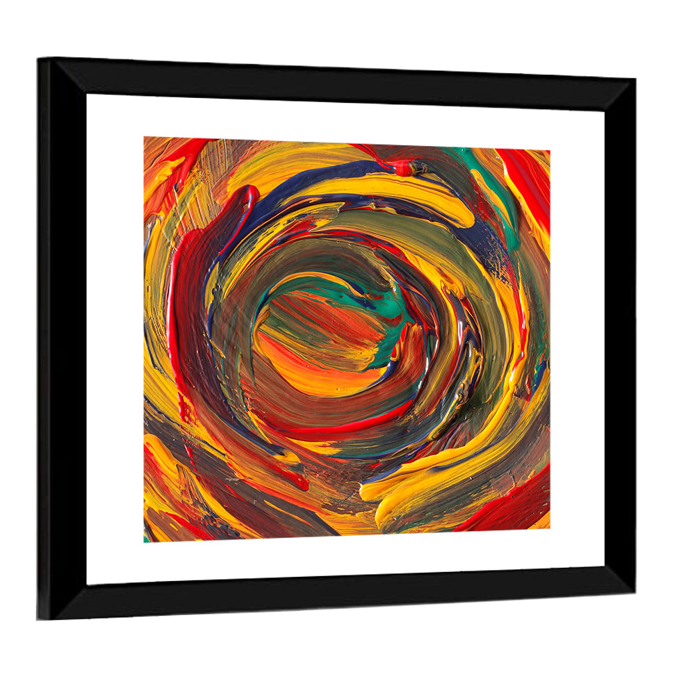 Vibrant Spiral Vortex Abstract Wall Art